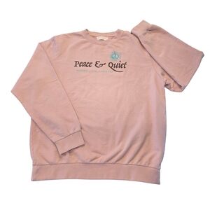 Museum Of Peace And Quiet 100% Cotton Soft Pink Men's Large Crewneck Sweatshirt